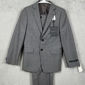 John Varvatos USA 2-Piece Wool Blazer Sport Coat Boys‎ 12R Gray Dress Suit NEW